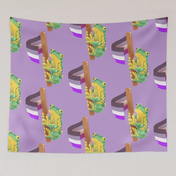 Item preview, Frog Says Asexual Rights! designed and sold by Lamasia Creations.
