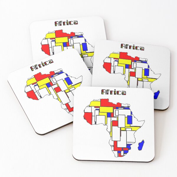Item preview, Map of Africa in Mondrian Style designed and sold by Data-Driven Map Designs.