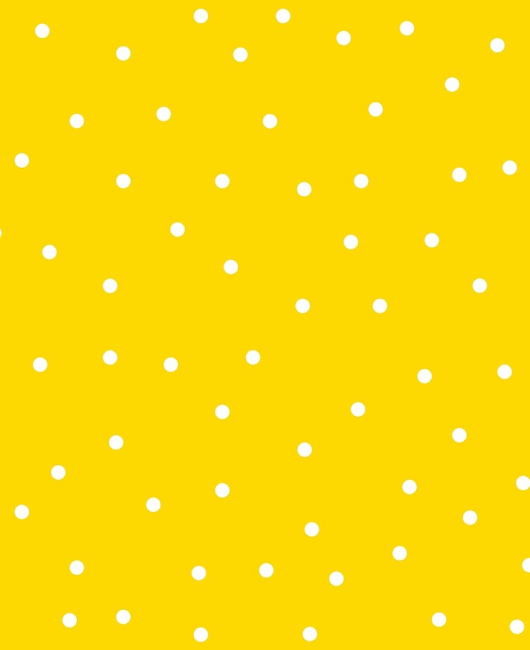 White Polka Dots on Yellow Background