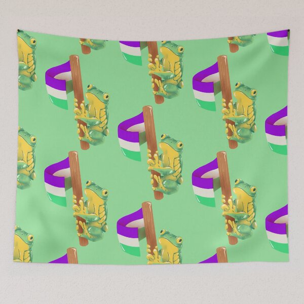 Item preview, Frog Says Gender Queer Rights! designed and sold by Lamasia Creations.