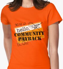 community BLOWBACK. Women's Fitted T-Shirt