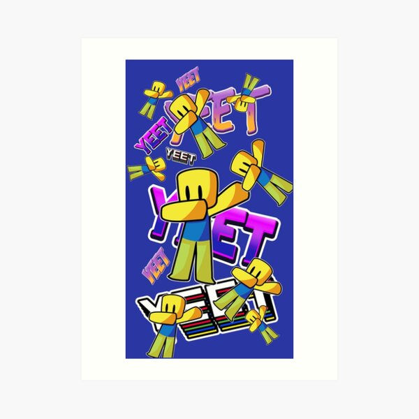 Roblox Memes Pattern All The Noobs Oof Yeet Egg With Legs Poco Loco Art Print By Smoothnoob Redbubble - classic roblox staircase generator roblox
