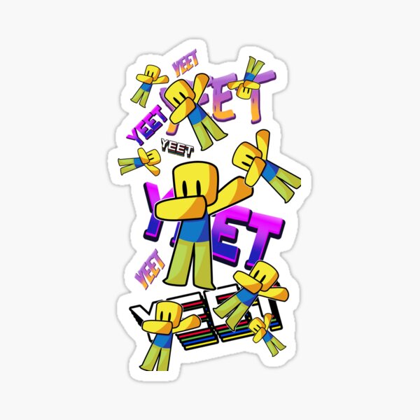 Roblox Pattern Oof Dabbing Dab Hand Drawn Gaming Noob Gift For Gamers Sticker By Smoothnoob Redbubble - dabbing for dat burger roblox