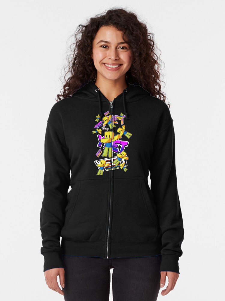 Roblox Pattern Yeet Dabbing Dab Hand Drawn Gaming Noob T For Gamers Zipped Hoodie By 