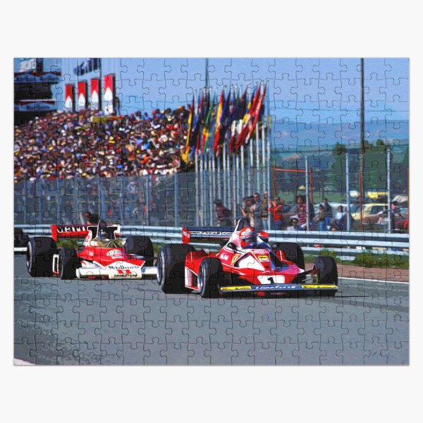 Niki Lauda fighting James Hunt Jigsaw Puzzle