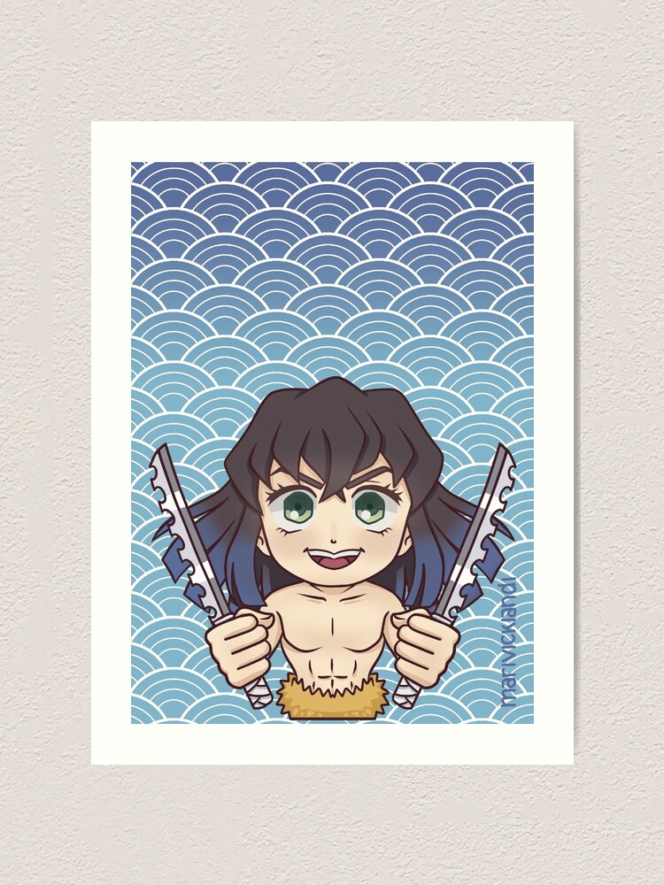 Inosuke Hashibira Without Mask Art Print By Marivickiandi Redbubble