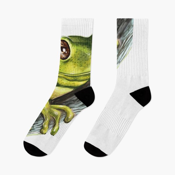 Item preview, Green tree frog on branch designed and sold by headpossum.