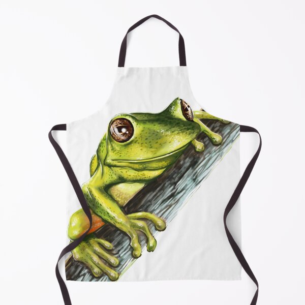 Item preview, Green tree frog on branch designed and sold by headpossum.
