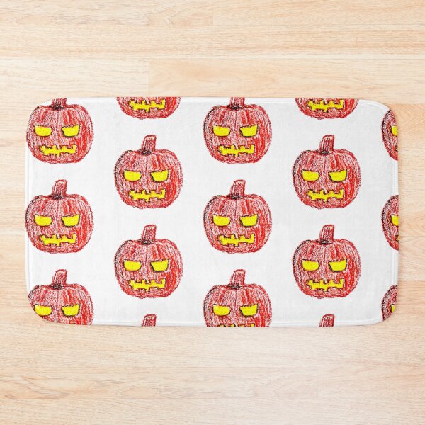Item preview, Halloween Jack-O-Lantern - White (Oil Pastel) designed and sold by CreativityRoams.
