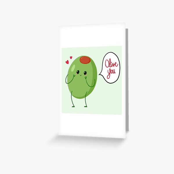 Olive you! #digistickie Greeting Card