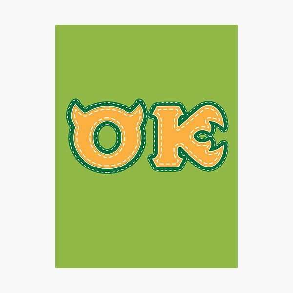 "Monster University Fraternity : Oozma Kappa" Photographic Print by