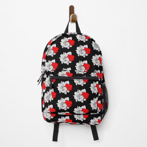 Aperçu de l'œuvre Oranda Red and White Goldfish Logo 20 E sur fond noir créée et vendue par Nosnah.