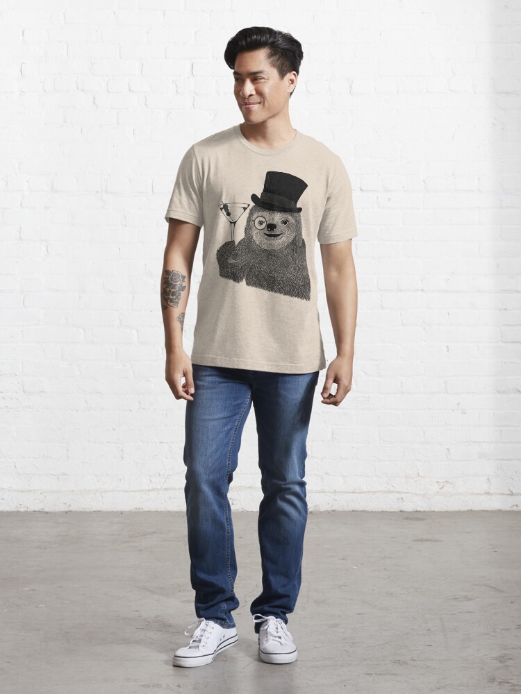 Vista alternativa de Camiseta esencial Más bien Slothisticated