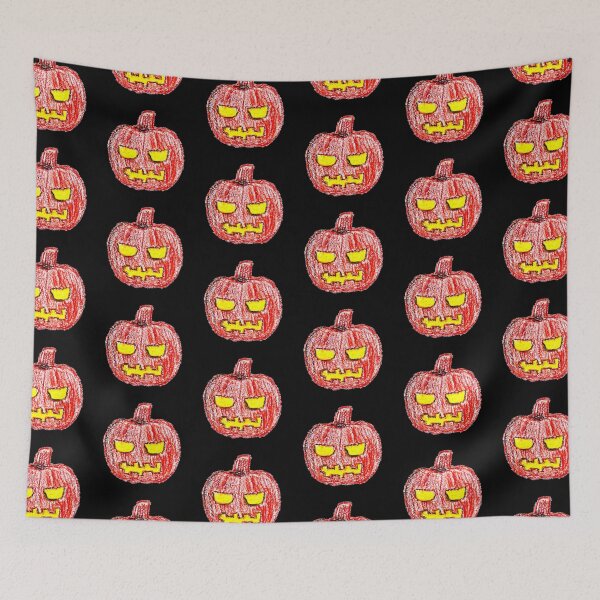 Item preview, Halloween Jack-O-Lantern - Black (Oil Pastel) designed and sold by CreativityRoams.