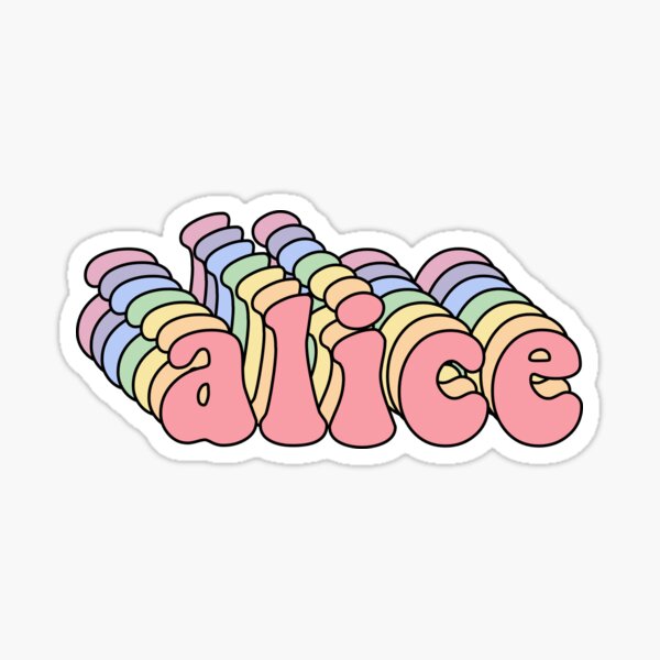 Alice Name - Meaning of the Name Alice Sticker for Sale by bahjaghraf