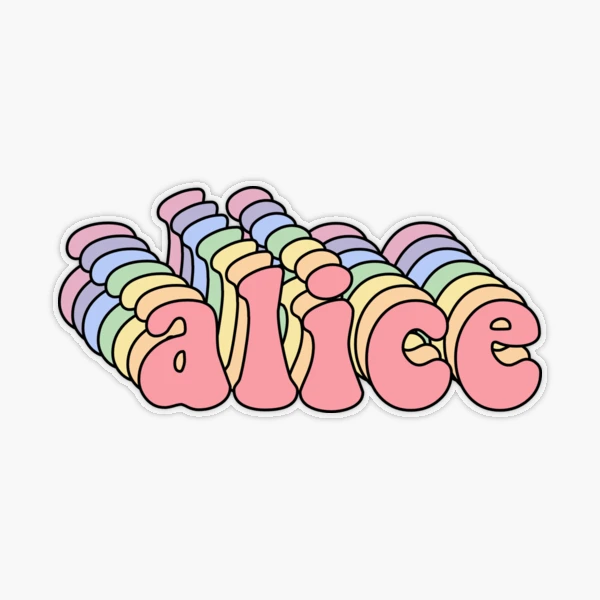 alice name sticker