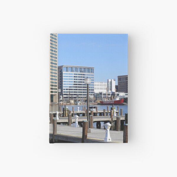 Baltimore's Inner Harbor and World Trade Center Hardcover Journal