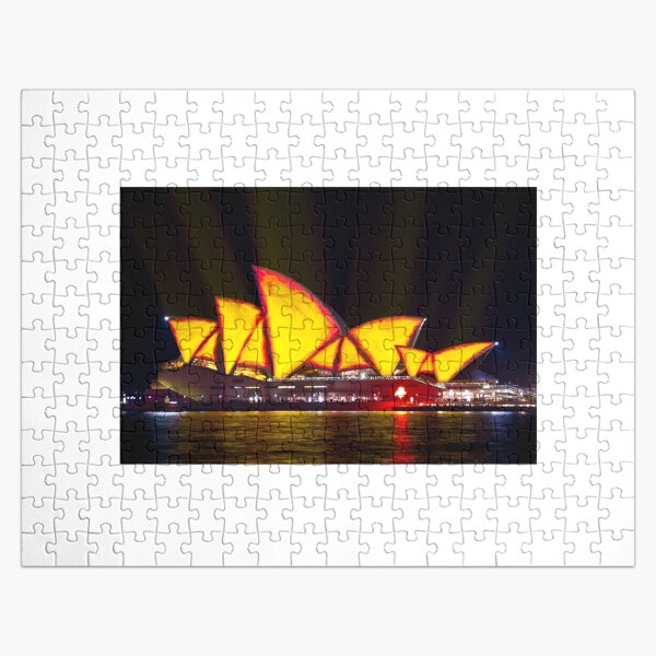 Opera House with Vivid Red and Yellow! Jigsaw Puzzle