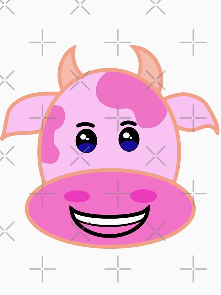 "Smiley Strawberry Cow Emoji" Tshirt for Sale by artzytoolz Redbubble pink cow tshirts