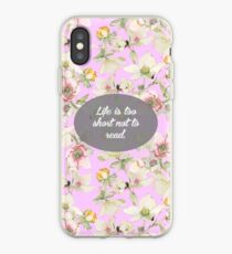 Vinilo o funda para iPhone Life is too short not to read