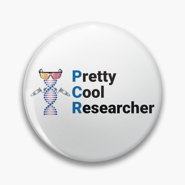 Item preview, PCR Pretty Cool Researcher Funny Character Logo designed and sold by Zit-Zat-Zot.
