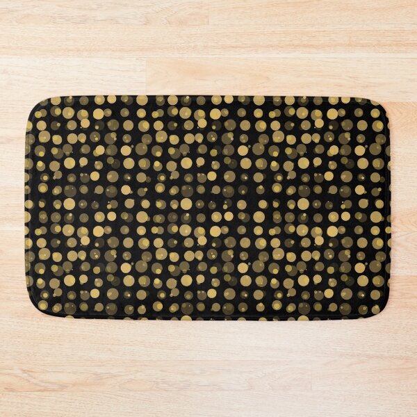 Item preview, beautiful seamless pattern with gold glittering circle on black background. design designed and sold by Yevheniia Hulinska.