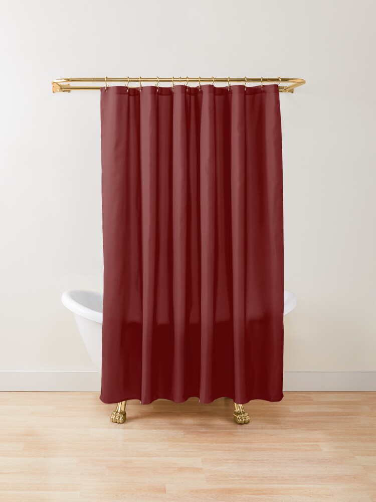 maroon shower curtain