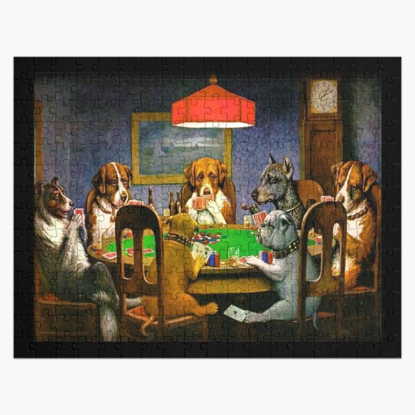 DOGS PLAYING POKER. A Friend in Need. Cassius Marcellus Coolidge. 1903. Jigsaw Puzzle