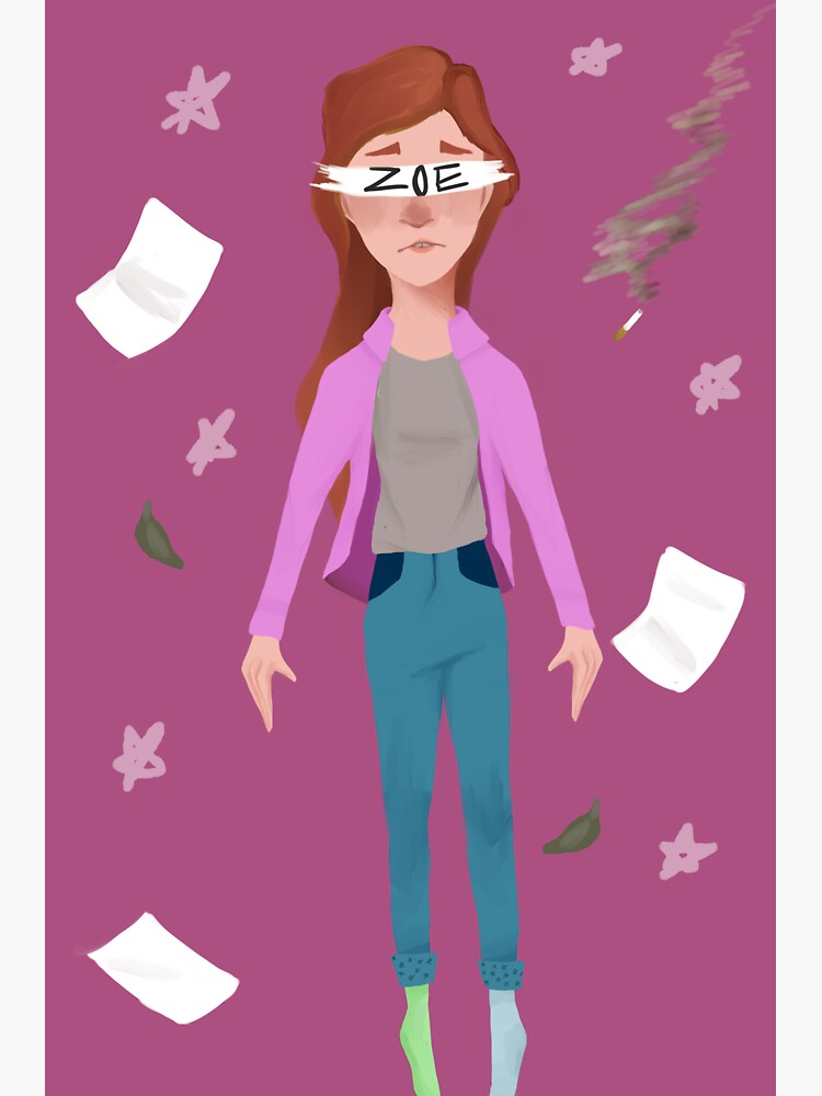 "Zoe Murphy Dear Evan Hansen musical digital art" Sticker for Sale by