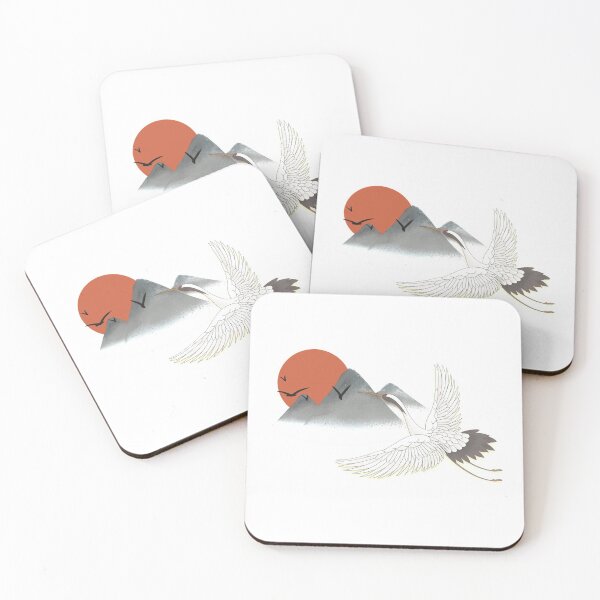 Item preview, Chinese Japanese art Crane Bird Nature designed and sold by Wangfu-tees.