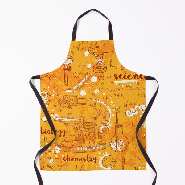 Item preview, Vintage seamless pattern old chemistry laboratory with microscope, tubes and formulas on aged paper background.  designed and sold by kateja.