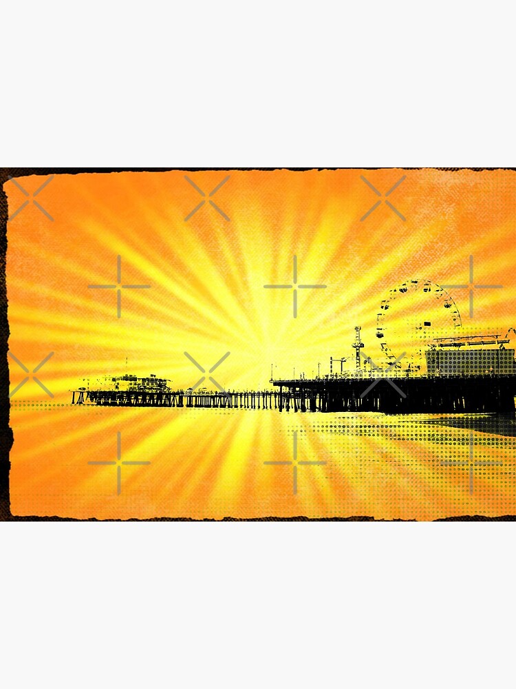 Santa Monica Pier Yellow Sunburst by stine1