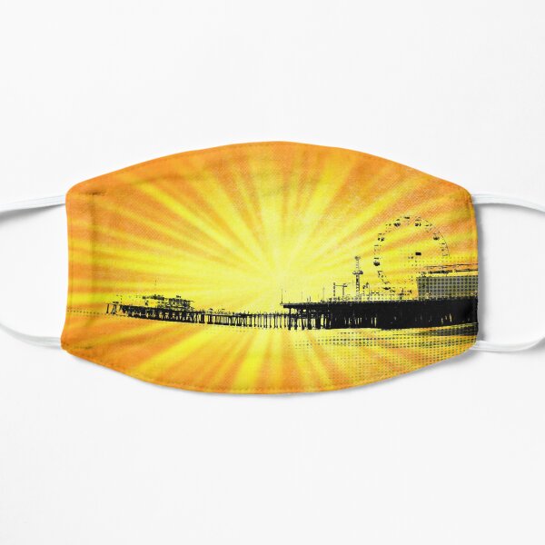 Santa Monica Pier Yellow Sunburst Mask
