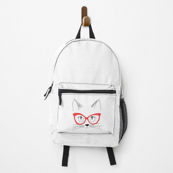 Cute Cat With Glasses Backpack