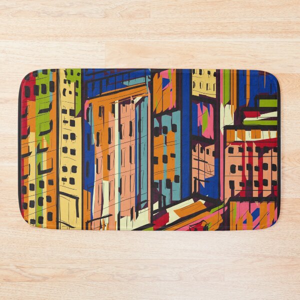 Item preview, New York. Abstract colorful hand drawn night city landscape. designed and sold by kateja.