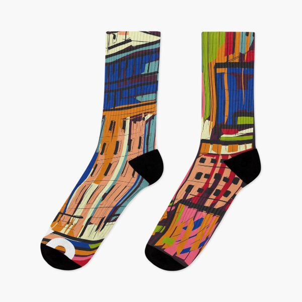 Item preview, New York. Abstract colorful hand drawn night city landscape. designed and sold by kateja.