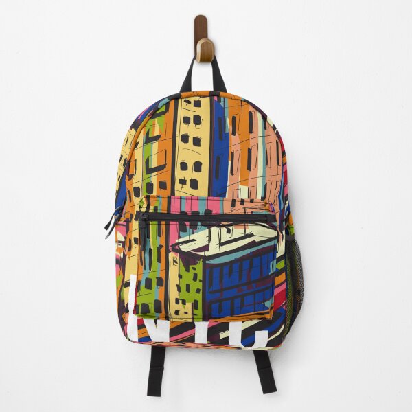 Item preview, New York. Abstract colorful hand drawn night city landscape. designed and sold by kateja.
