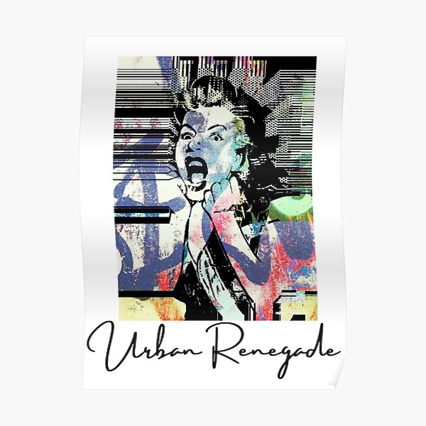 Urban Renegade. Graffiti lady. Poster