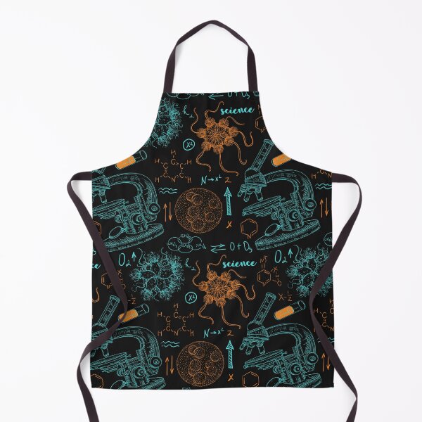 Item preview, Vintage seamless pattern old chemistry laboratory with microscope, tubes, formulas, microbes and viruses. designed and sold by kateja.
