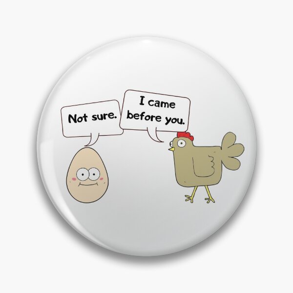 Item preview, Chicken and Egg meme Funny egg and chicken evolution designed and sold by OneTimeEngineer.