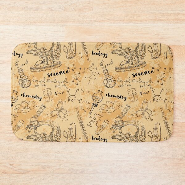 Item preview, Vintage seamless pattern old chemistry laboratory with microscope, tubes and formulas. designed and sold by kateja.