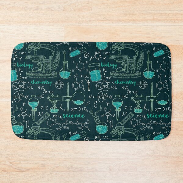 Item preview, Vintage seamless pattern old chemistry laboratory with microscope, tubes and formulas. designed and sold by kateja.