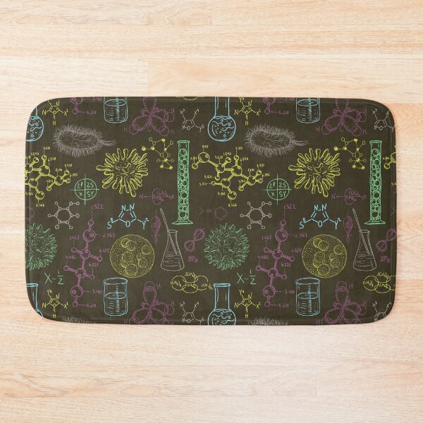 Item preview, Science laboratory seamless pattern with microbes and viruses.  designed and sold by kateja.