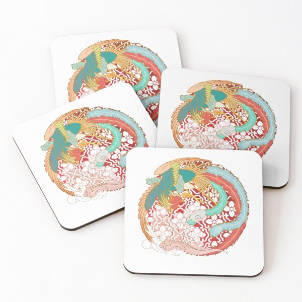 Item preview, Asian Phoenix Bird Chinese Round Border designed and sold by Wangfu-tees.