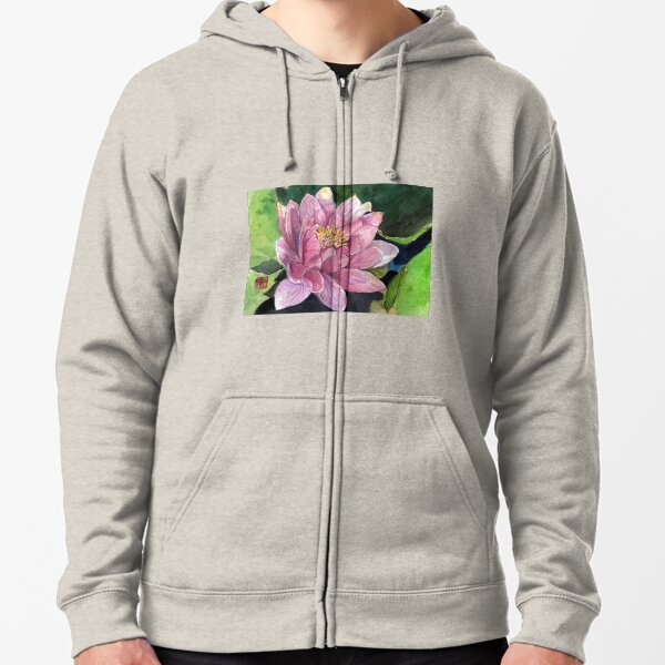 Water Lily Zipped Hoodie