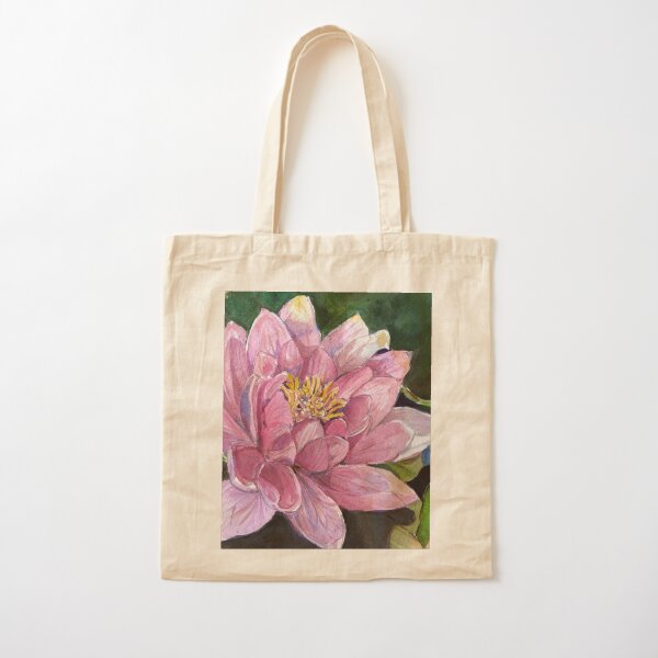 Water Lily Cotton Tote Bag