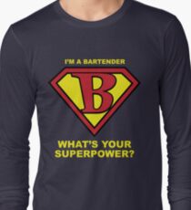 Bartender Superhero Long Sleeve T-Shirt