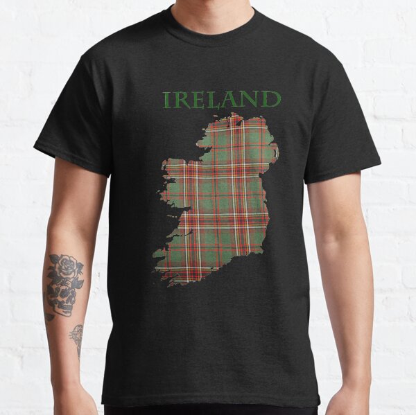 Map of Ireland in Murphy Tara Tartan. Classic T-Shirt