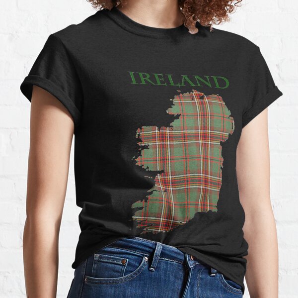 Map of Ireland in Murphy Tara Tartan. Classic T-Shirt