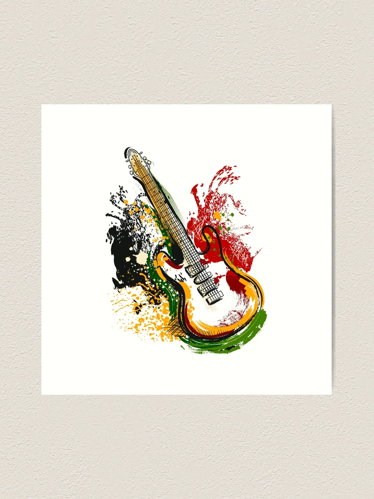 『classical guitar』蜜蝋画　イラスト　インテリア　絵画　ギター classical guitar』蜜蝋画 イラスト インテリア 絵画 ギター